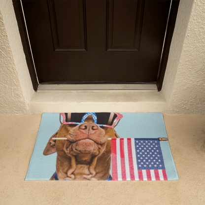 Patriotic Pet Welcome Mat Area Rug - Mat