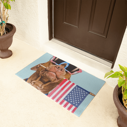 Patriotic Pet Welcome Mat Area Rug - Mat