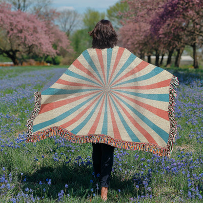 Custom Designer Circus Pattern Heirloom Artwork Woven Blanket