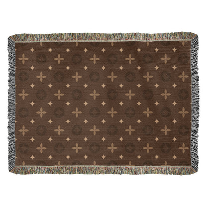 Custom Brown Temple Designer Heirloom Artwork Woven Blanket