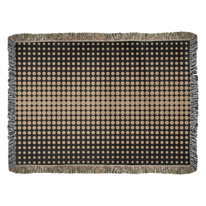 Custom Designer Gold Dot Heirloom Artwork Woven Blanket