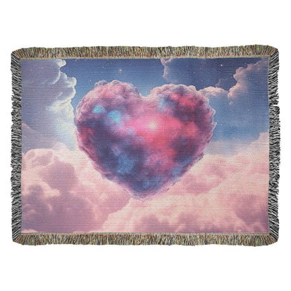 Cotton Candy Clouds II Design Heirloom Artwork Woven Blanket