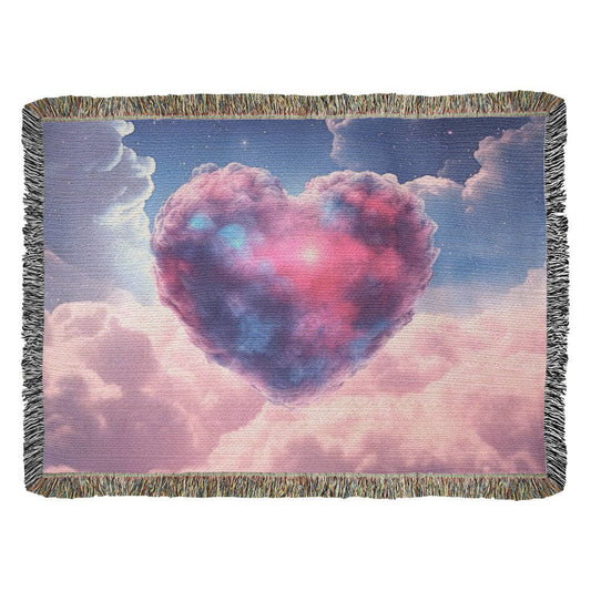 Cotton Candy Clouds II Design Heirloom Artwork Woven Blanket