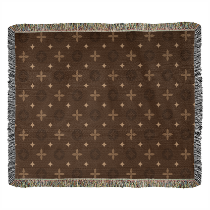 Custom Brown Temple Designer Heirloom Artwork Woven Blanket