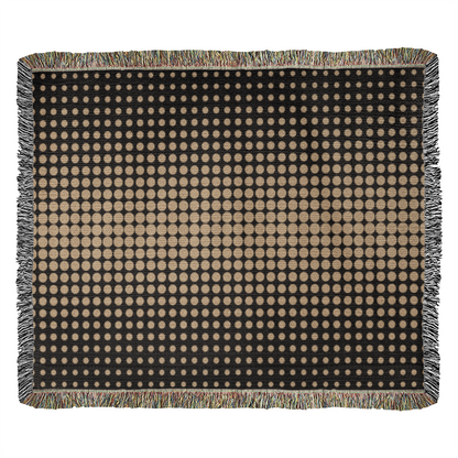 Custom Designer Gold Dot Heirloom Artwork Woven Blanket