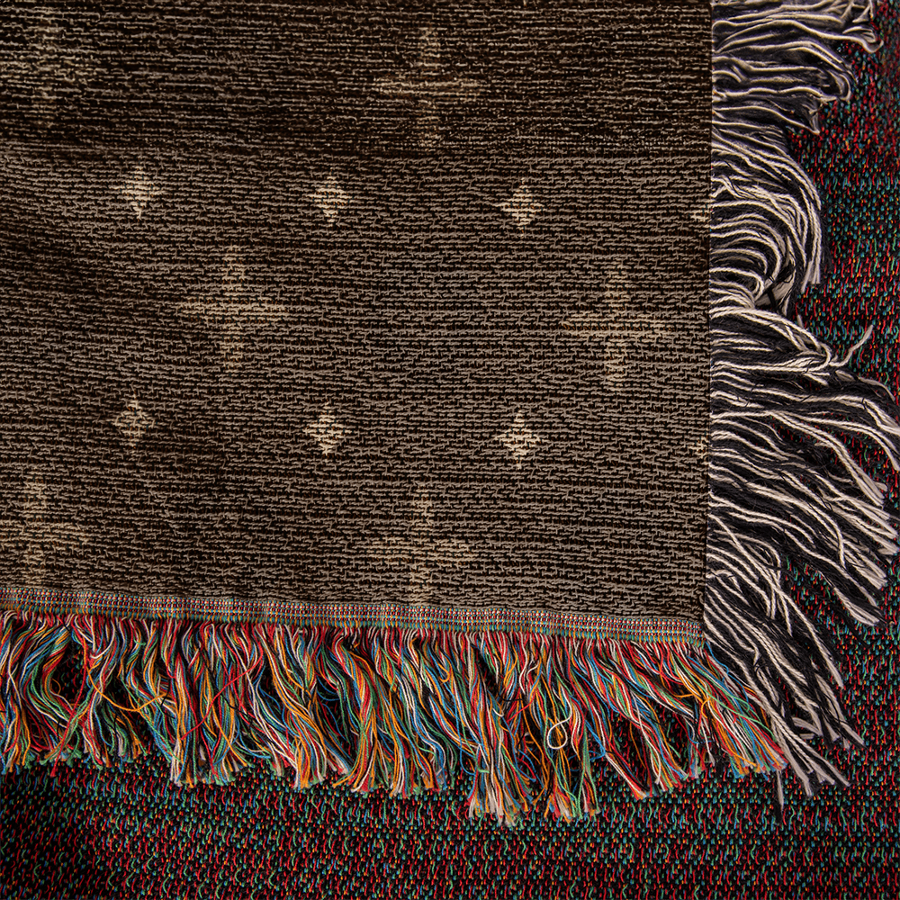 Custom Brown Temple Designer Heirloom Artwork Woven Blanket