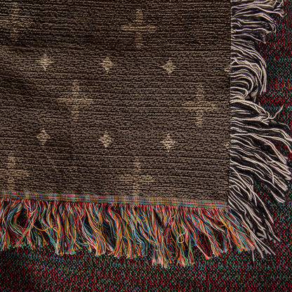 Custom Brown Temple Designer Heirloom Artwork Woven Blanket