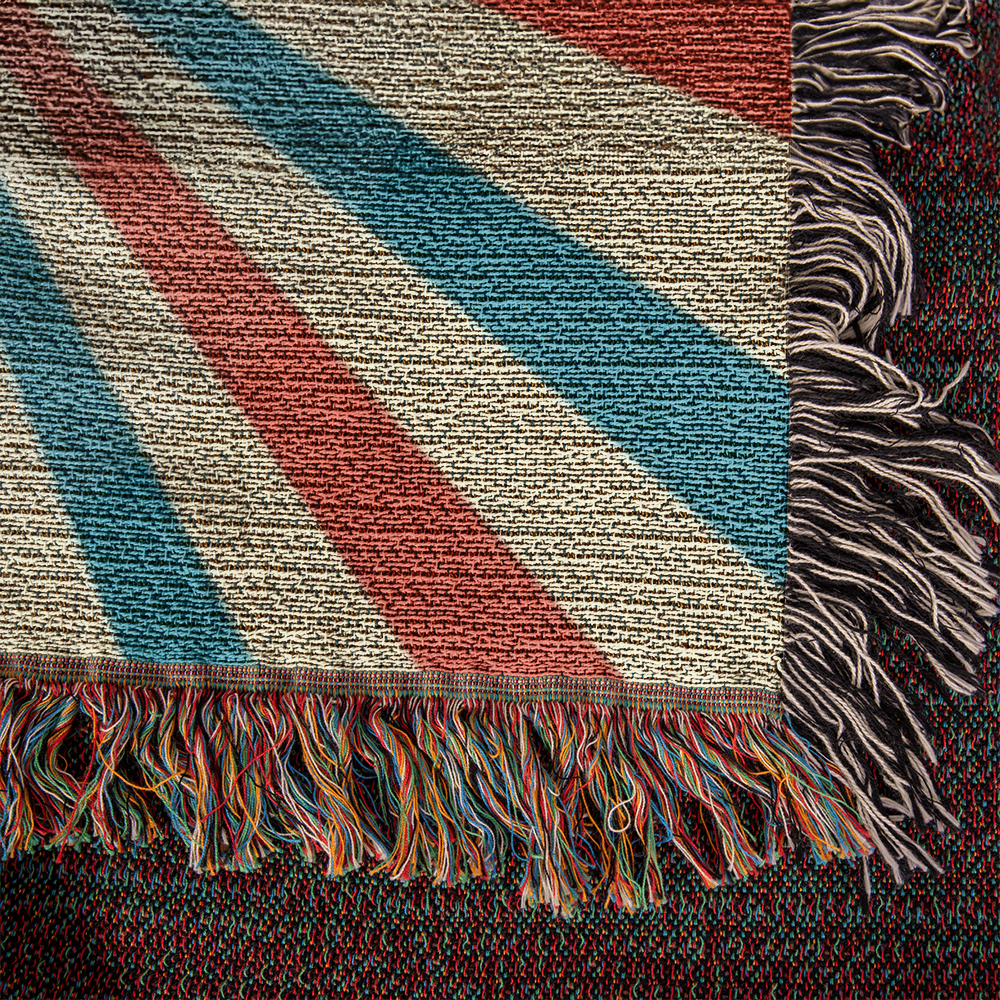 Custom Designer Circus Pattern Heirloom Artwork Woven Blanket