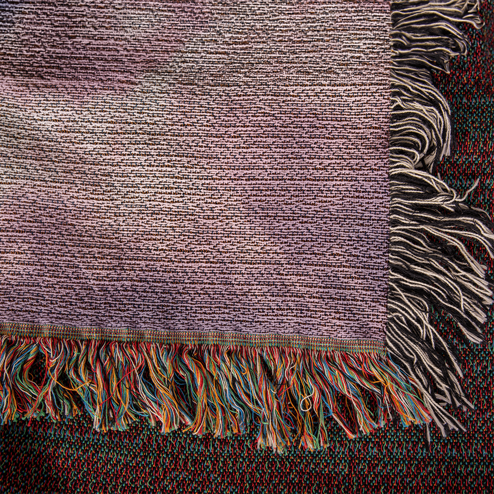 Cotton Candy Clouds II Design Heirloom Artwork Woven Blanket