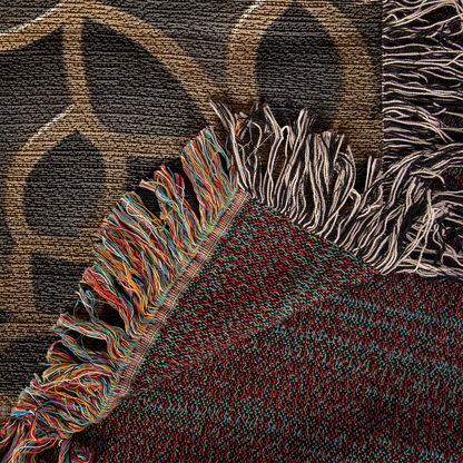 Custom Designer Star Flower Inlay Heirloom Artwork Woven Blanket