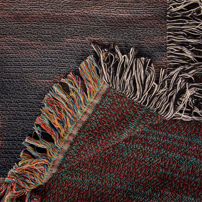 Cotton Candy Cloud Sunset Design Heirloom Artwork Woven Blanket