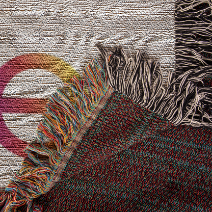 POPULAR DESIGN- Custom Designer Family Pride Rainbow Heart Heirloom Woven Blanket