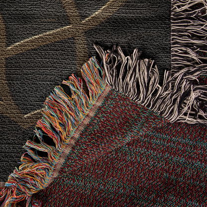 Custom Designer Flower Inlay Pattern Heirloom Artwork Woven Blanket