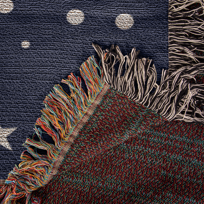 Custom Designer Dark Starry Night Heirloom Artwork Woven Blanket