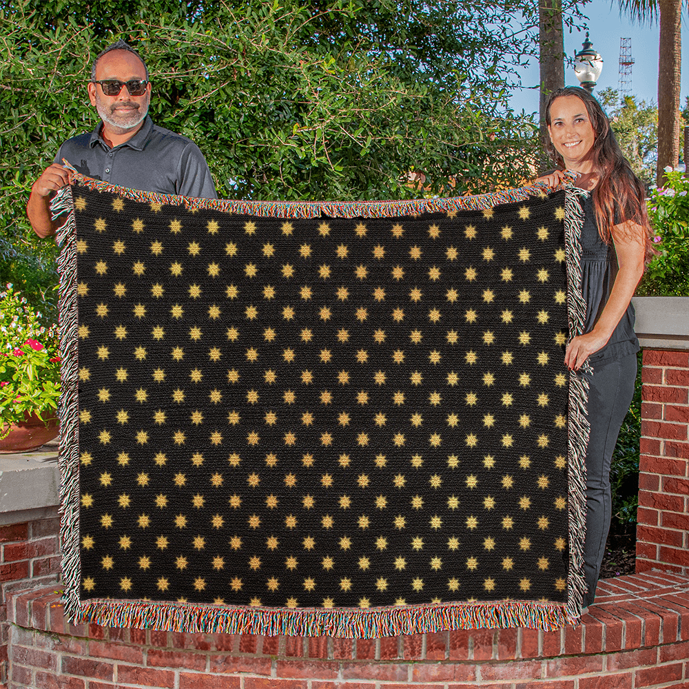 POPULAR DESIGN- Custom Designer Sun Pattern Heirloom Artwork Woven Blanket