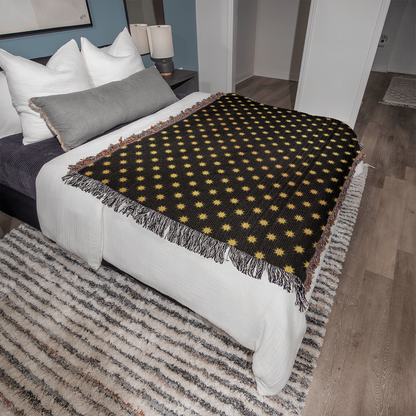 POPULAR DESIGN- Custom Designer Sun Pattern Heirloom Artwork Woven Blanket