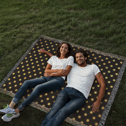 POPULAR DESIGN- Custom Designer Sun Pattern Heirloom Artwork Woven Blanket