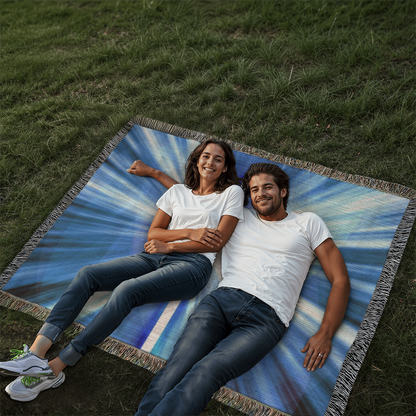 Cross Shining Threw Design Heirloom Artwork Woven Blanket