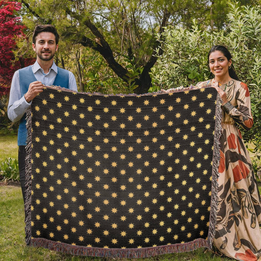 POPULAR DESIGN- Custom Designer Sun Pattern Heirloom Artwork Woven Blanket
