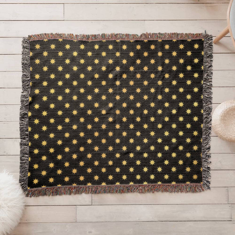 POPULAR DESIGN- Custom Designer Sun Pattern Heirloom Artwork Woven Blanket