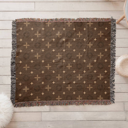 Custom Brown Temple Designer Heirloom Artwork Woven Blanket