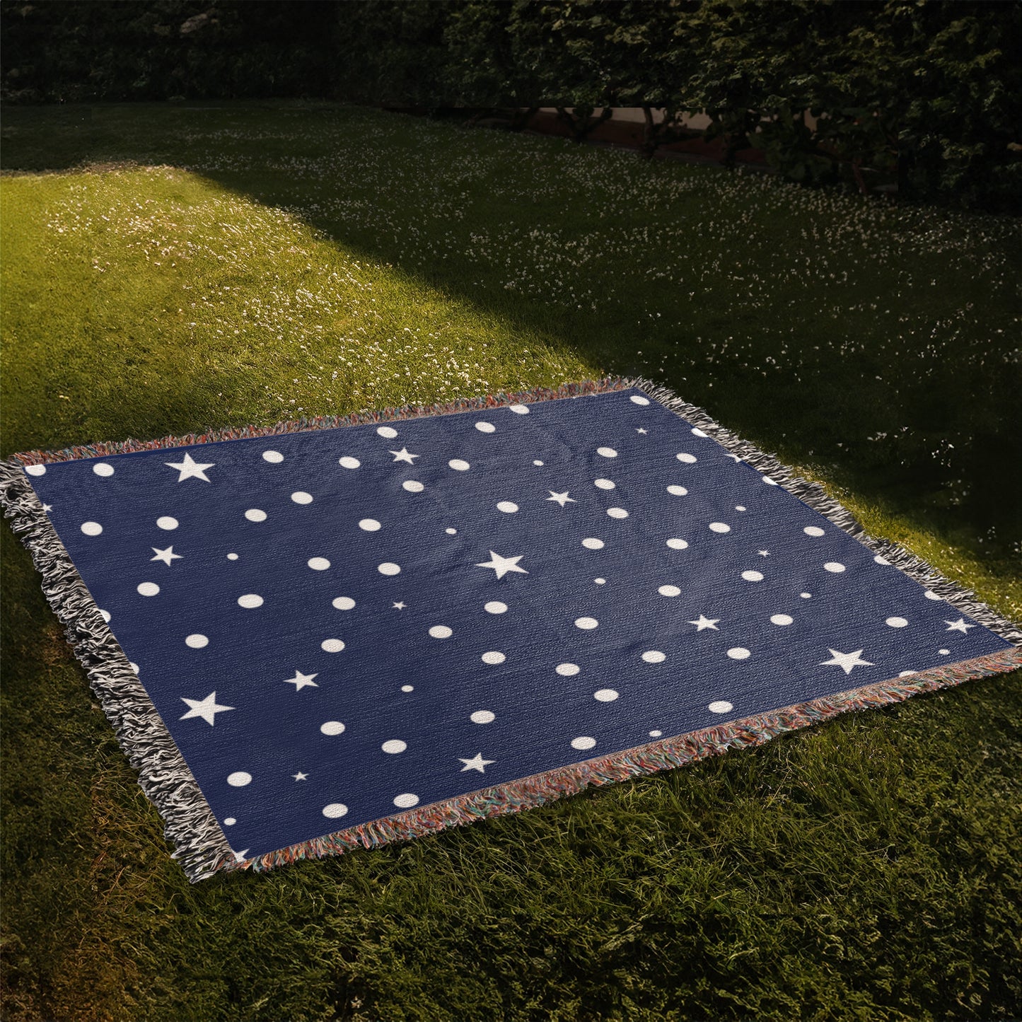 Custom Designer Dark Starry Night Heirloom Artwork Woven Blanket