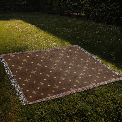 Custom Brown Temple Designer Heirloom Artwork Woven Blanket