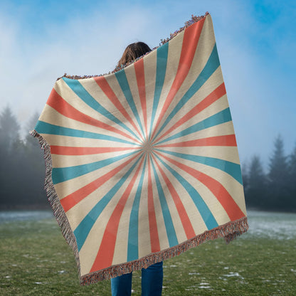 Custom Designer Circus Pattern Heirloom Artwork Woven Blanket