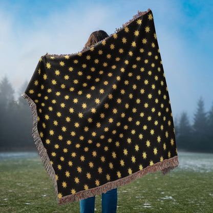 POPULAR DESIGN- Custom Designer Sun Pattern Heirloom Artwork Woven Blanket