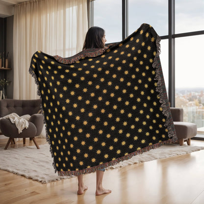 POPULAR DESIGN- Custom Designer Sun Pattern Heirloom Artwork Woven Blanket