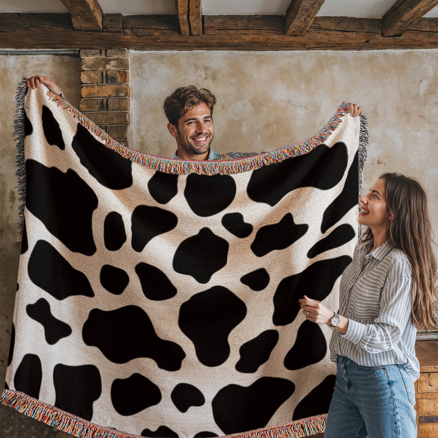 Animal Print Design Heirloom Artwork Woven Blanket