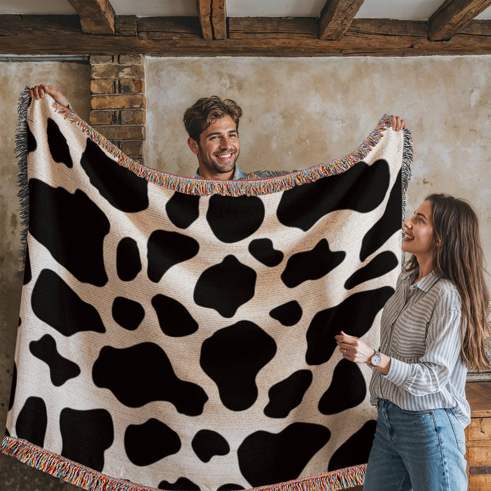 Animal Print Design Heirloom Artwork Woven Blanket