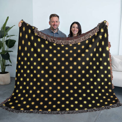 POPULAR DESIGN- Custom Designer Sun Pattern Heirloom Artwork Woven Blanket