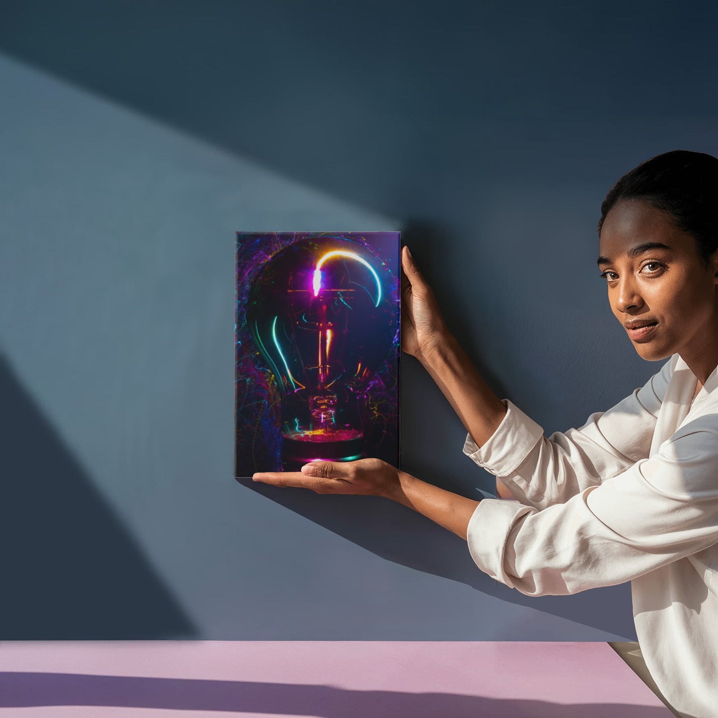 Gradient Light Bulb Canvas