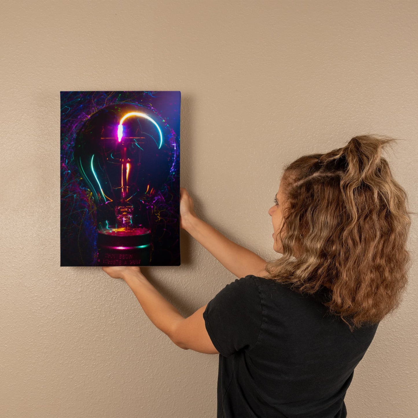 Gradient Light Bulb Canvas