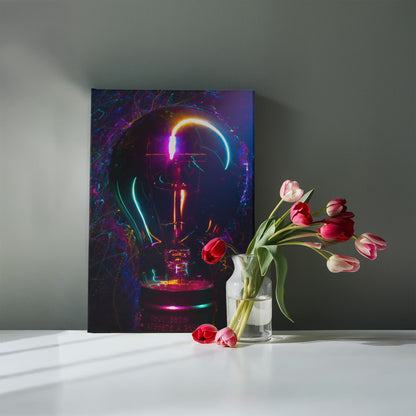 Gradient Light Bulb Canvas