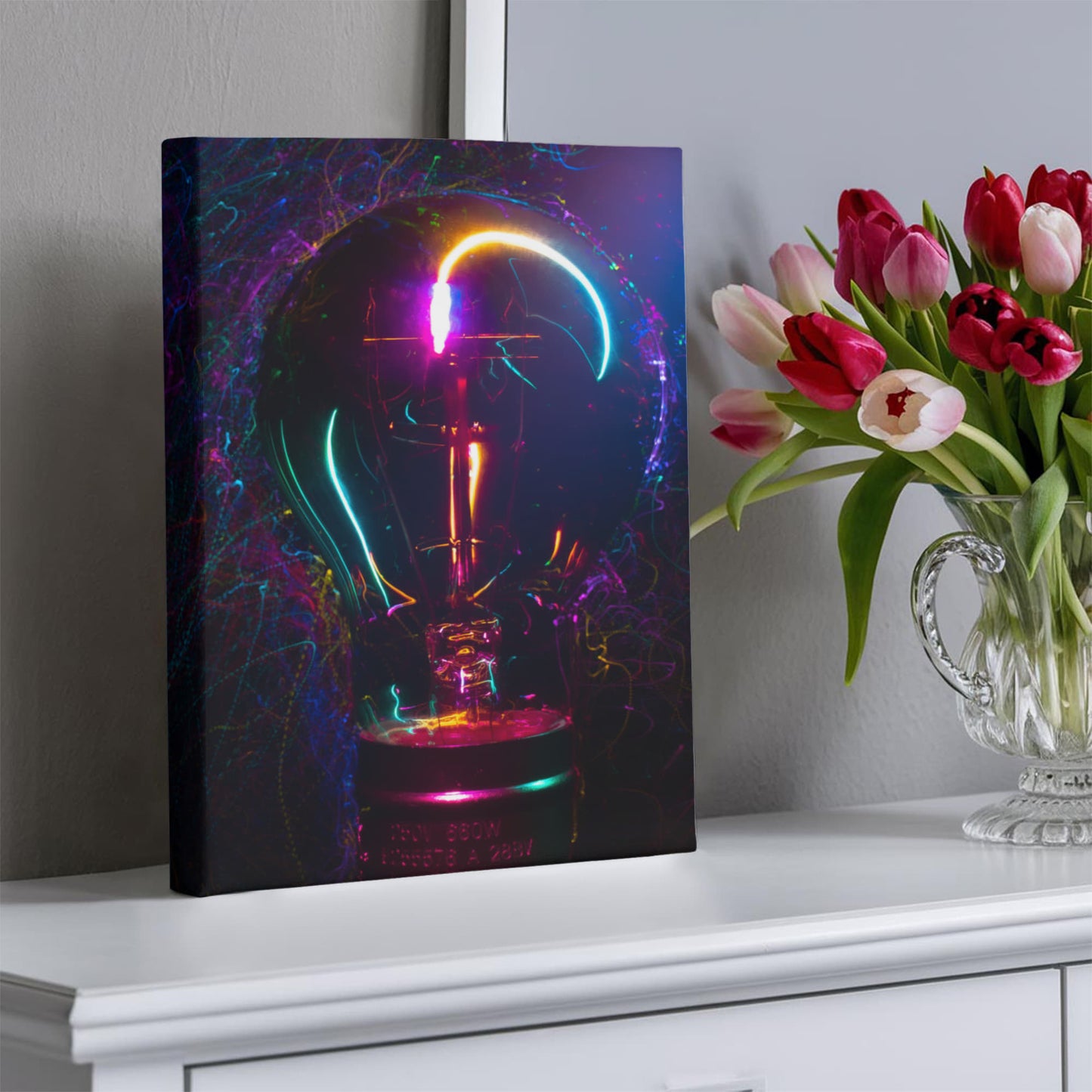 Gradient Light Bulb Canvas