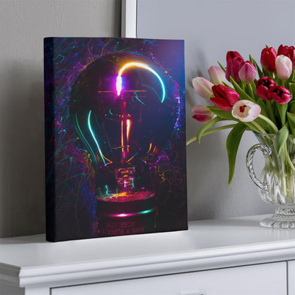 Gradient Light Bulb Canvas