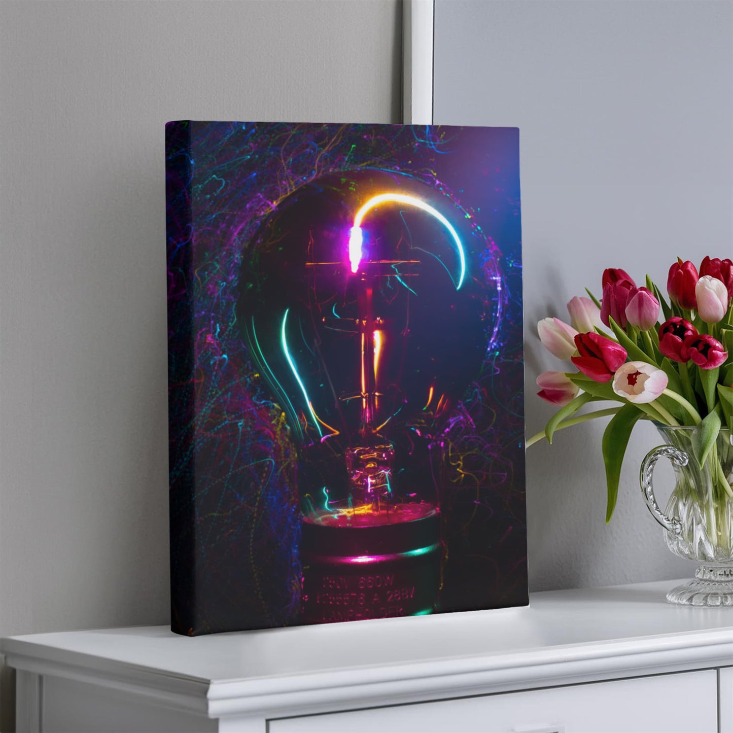 Gradient Light Bulb Canvas