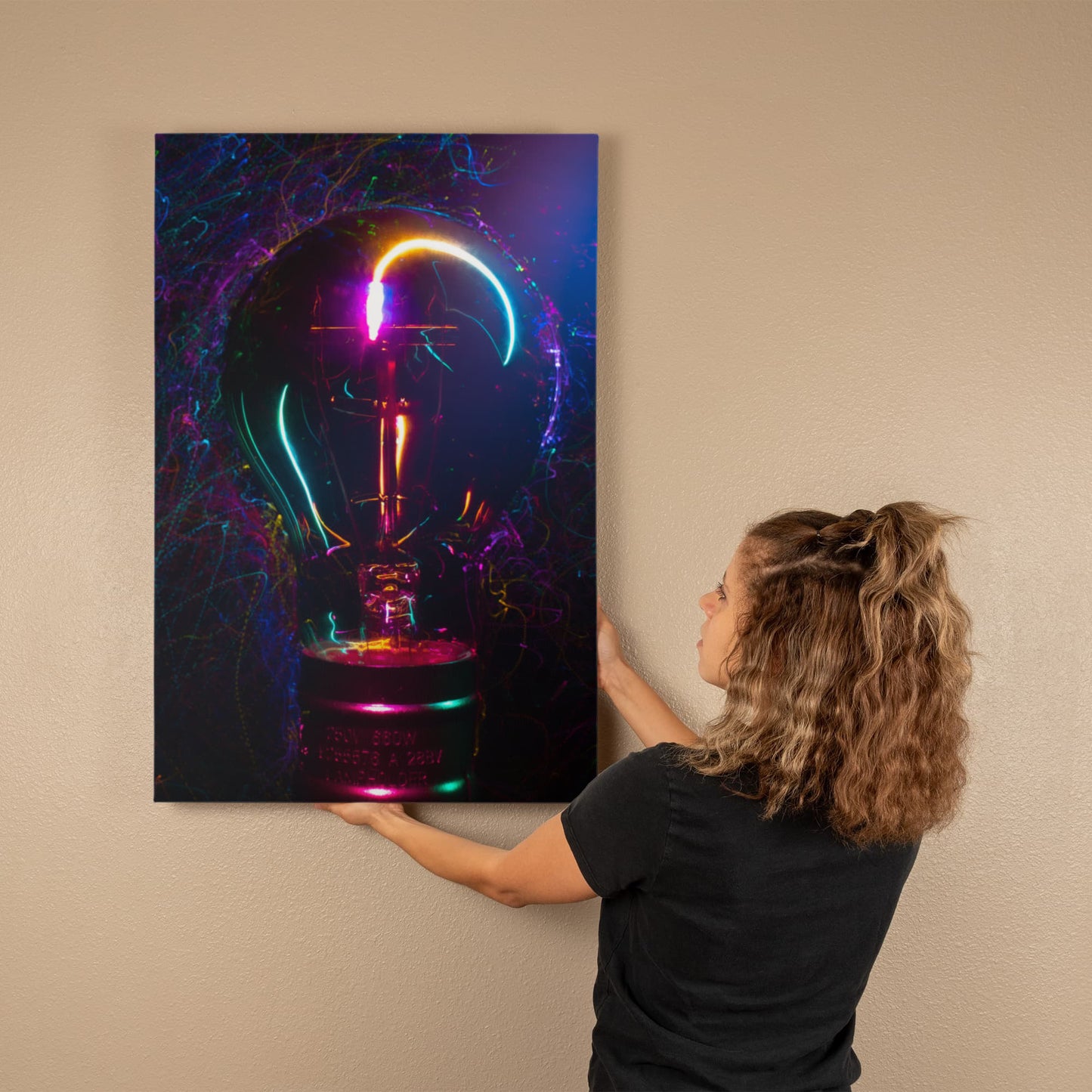 Gradient Light Bulb Canvas