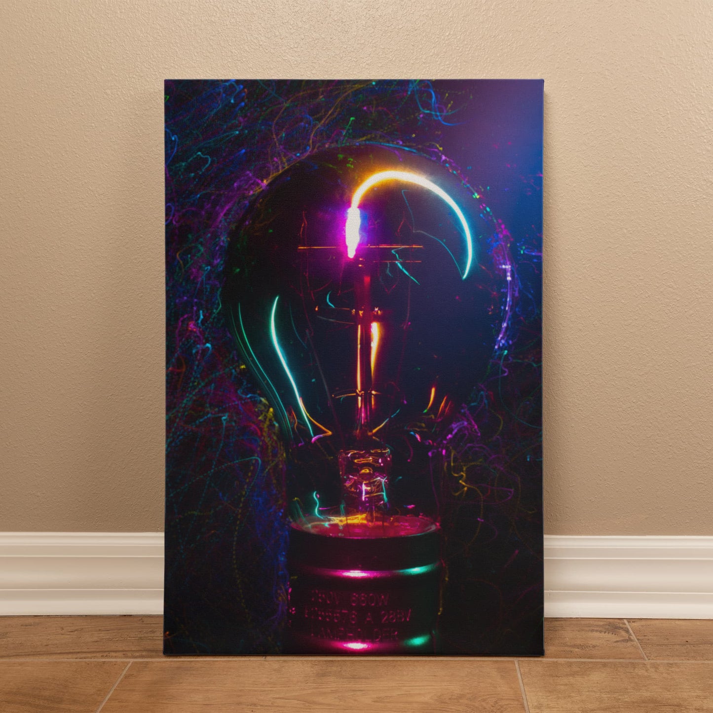Gradient Light Bulb Canvas