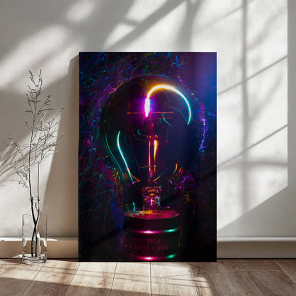 Gradient Light Bulb Canvas
