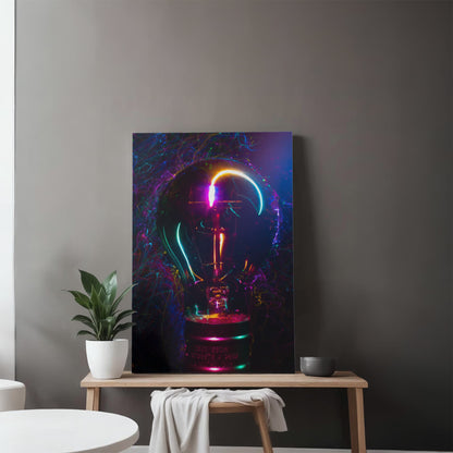 Gradient Light Bulb Canvas
