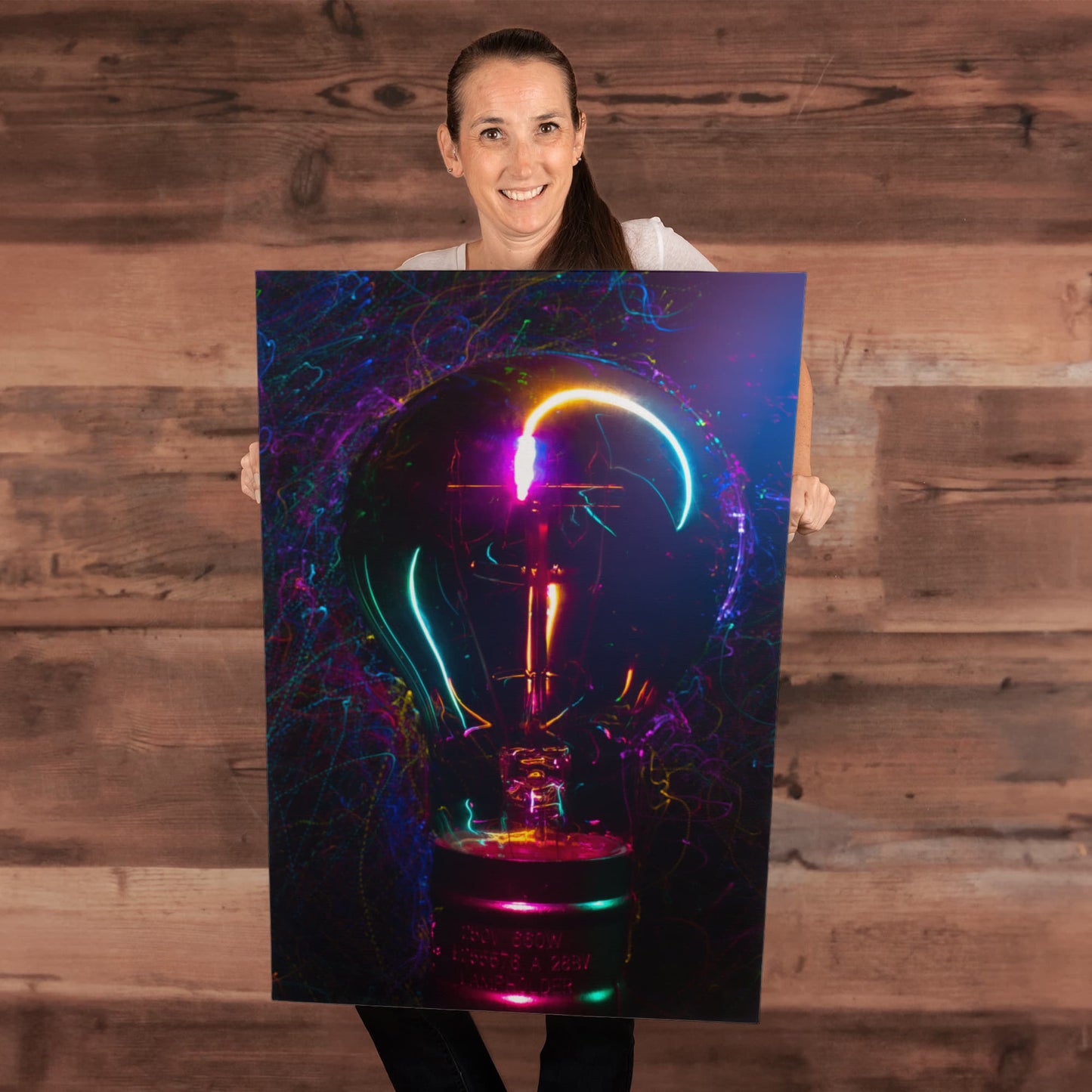 Gradient Light Bulb Canvas