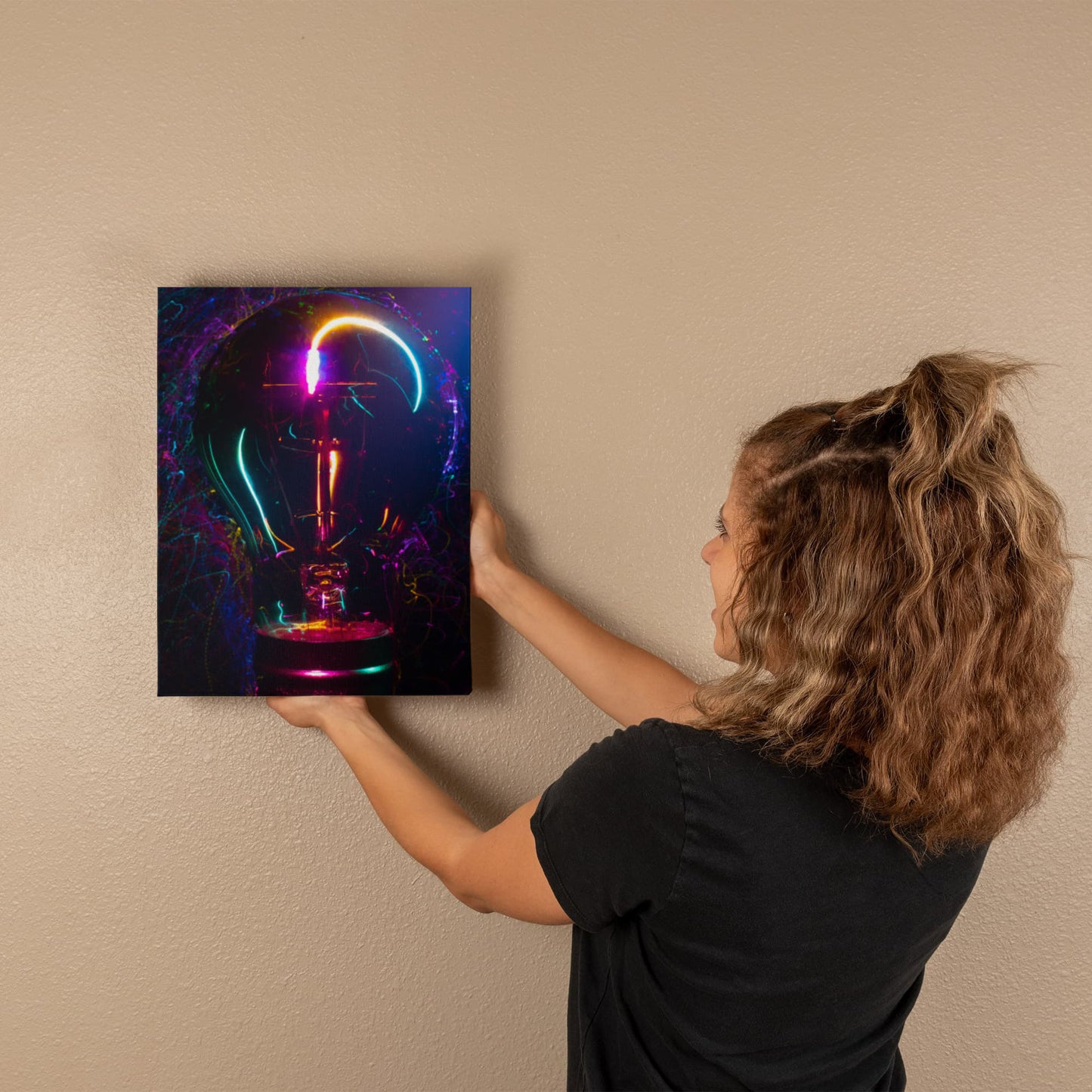 Gradient Light Bulb Canvas