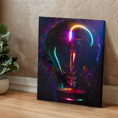 Gradient Light Bulb Canvas