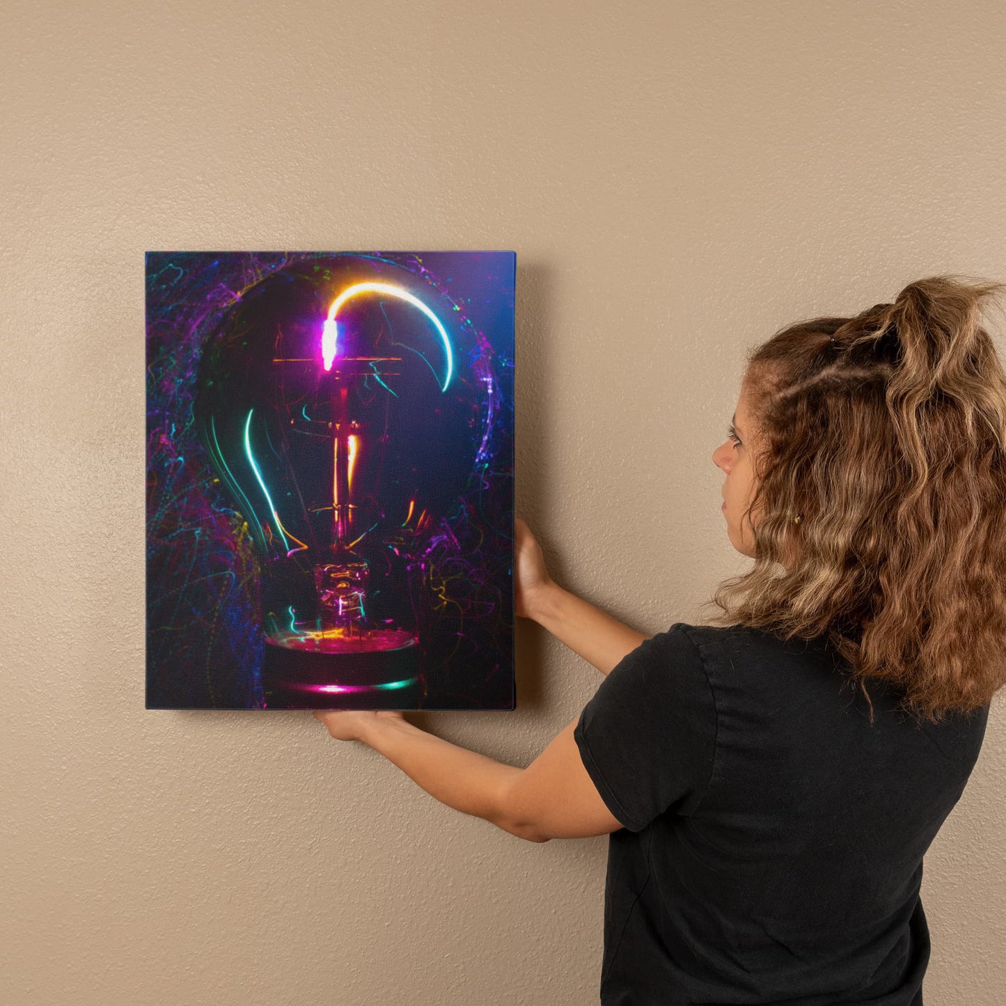 Gradient Light Bulb Canvas