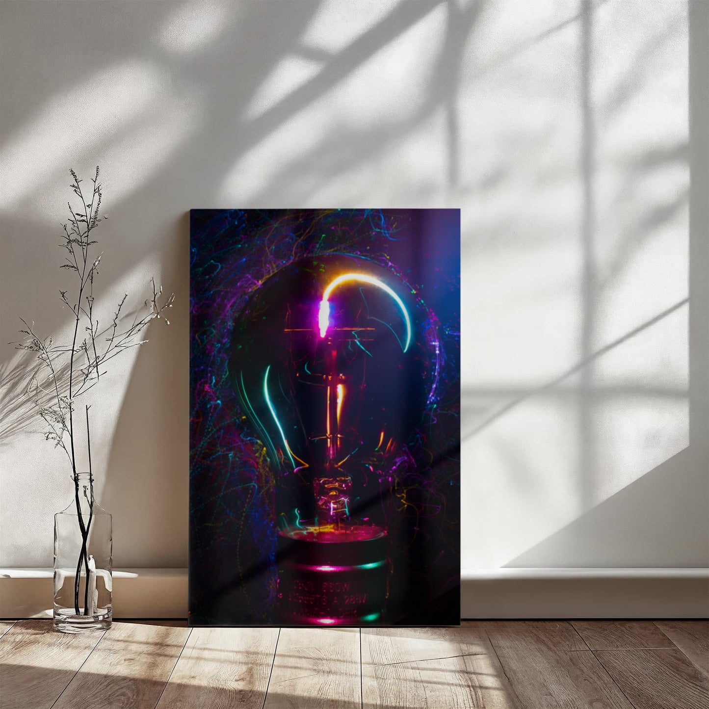 Gradient Light Bulb Canvas