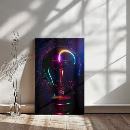 Gradient Light Bulb Canvas