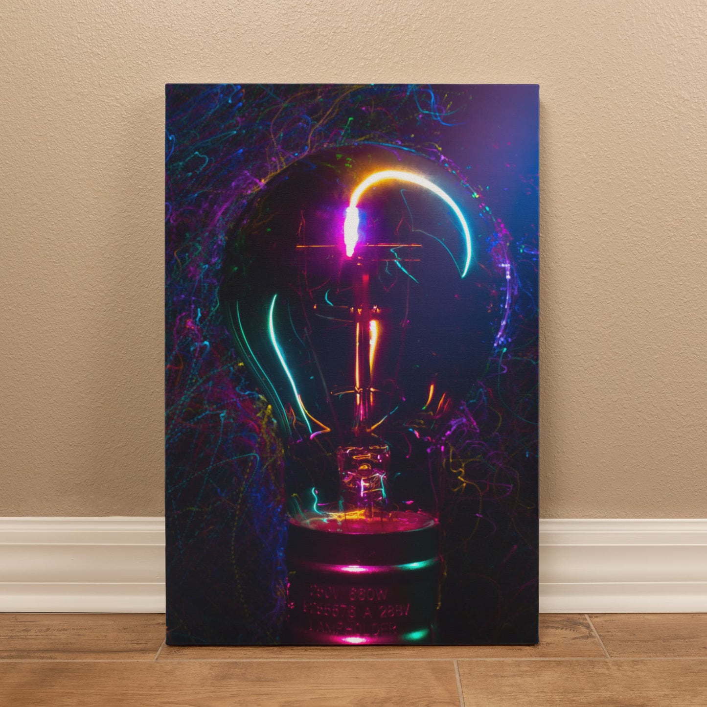 Gradient Light Bulb Canvas
